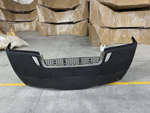GA-FR-102D Front Bumper Comp.High W/O FOG LAMP HOLE W CHROME STRIPE FOR FREIGHTLINER CASCADIA 2018 2019 2020 2021 2022 2023 2024