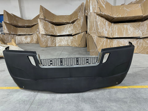 GA-FR-102D Front Bumper Comp.High W/O FOG LAMP HOLE W CHROME STRIPE FOR FREIGHTLINER CASCADIA 2018 2019 2020 2021 2022 2023 2024