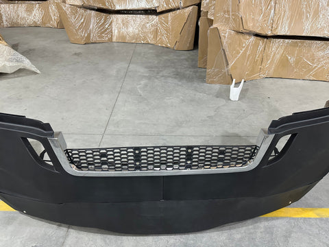 GA-FR-102D Front Bumper Comp.High W/O FOG LAMP HOLE W CHROME STRIPE FOR FREIGHTLINER CASCADIA 2018 2019 2020 2021 2022 2023 2024