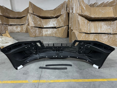GA-FR-102D Front Bumper Comp.High W/O FOG LAMP HOLE W CHROME STRIPE FOR FREIGHTLINER CASCADIA 2018 2019 2020 2021 2022 2023 2024