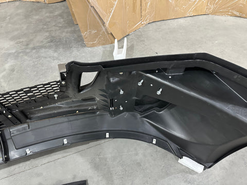 GA-FR-102D Front Bumper Comp.High W/O FOG LAMP HOLE W CHROME STRIPE FOR FREIGHTLINER CASCADIA 2018 2019 2020 2021 2022 2023 2024